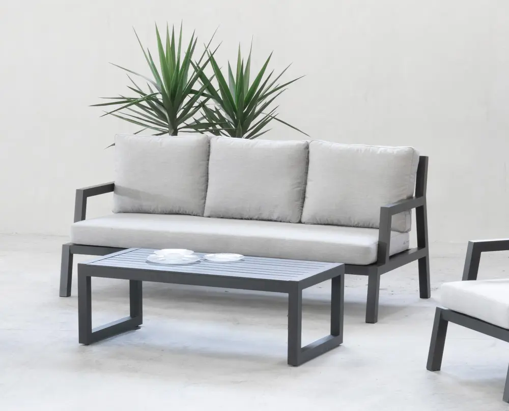 Sofá de 3 plazas de exterior de lujo para decoración moderna Leisa
