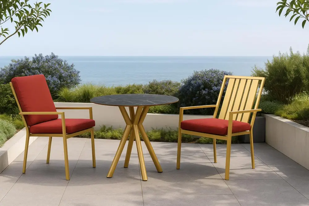 Conjunto de jardín Mesa redonda Nemus y Sillón Paola