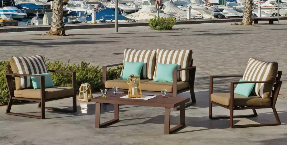 Conjunto de sofá de 2 plazas para exterior antracita Bolonia 7