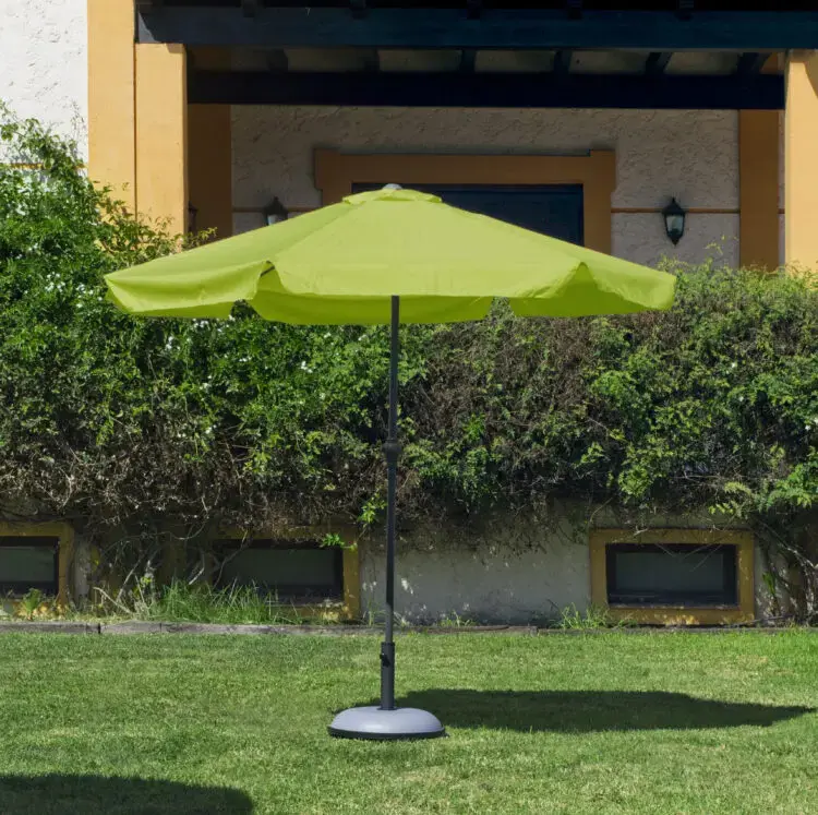 parasol jardin aluminio lona pistacho caracas