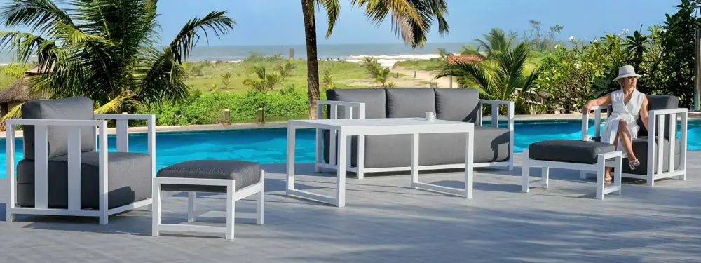 Conjunto exterior tapicería gran grosor para exterior Ilinois