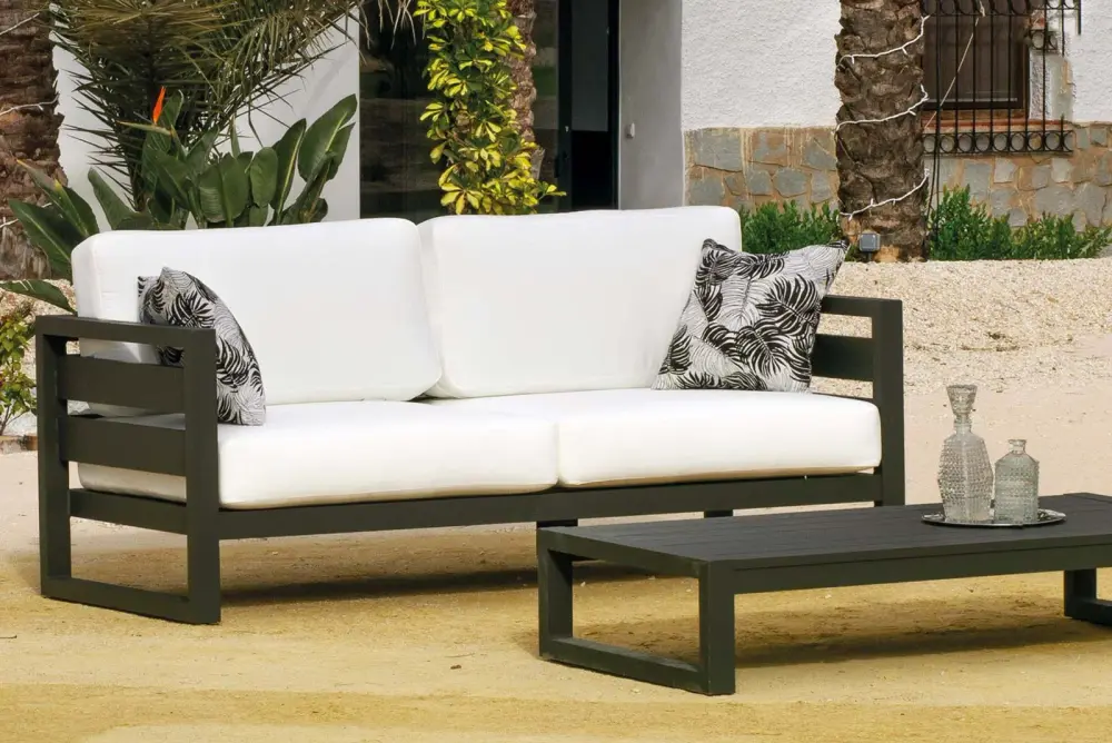 Sofá 2 plazas de terraza de aluminio Cosmos