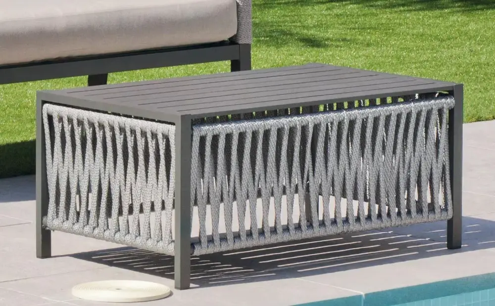 Mesa de cuerda y aluminio exterior Aberdin