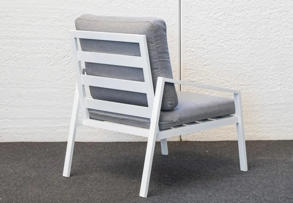 Vista trasera Sillón de Aluminio para Terraza Capri